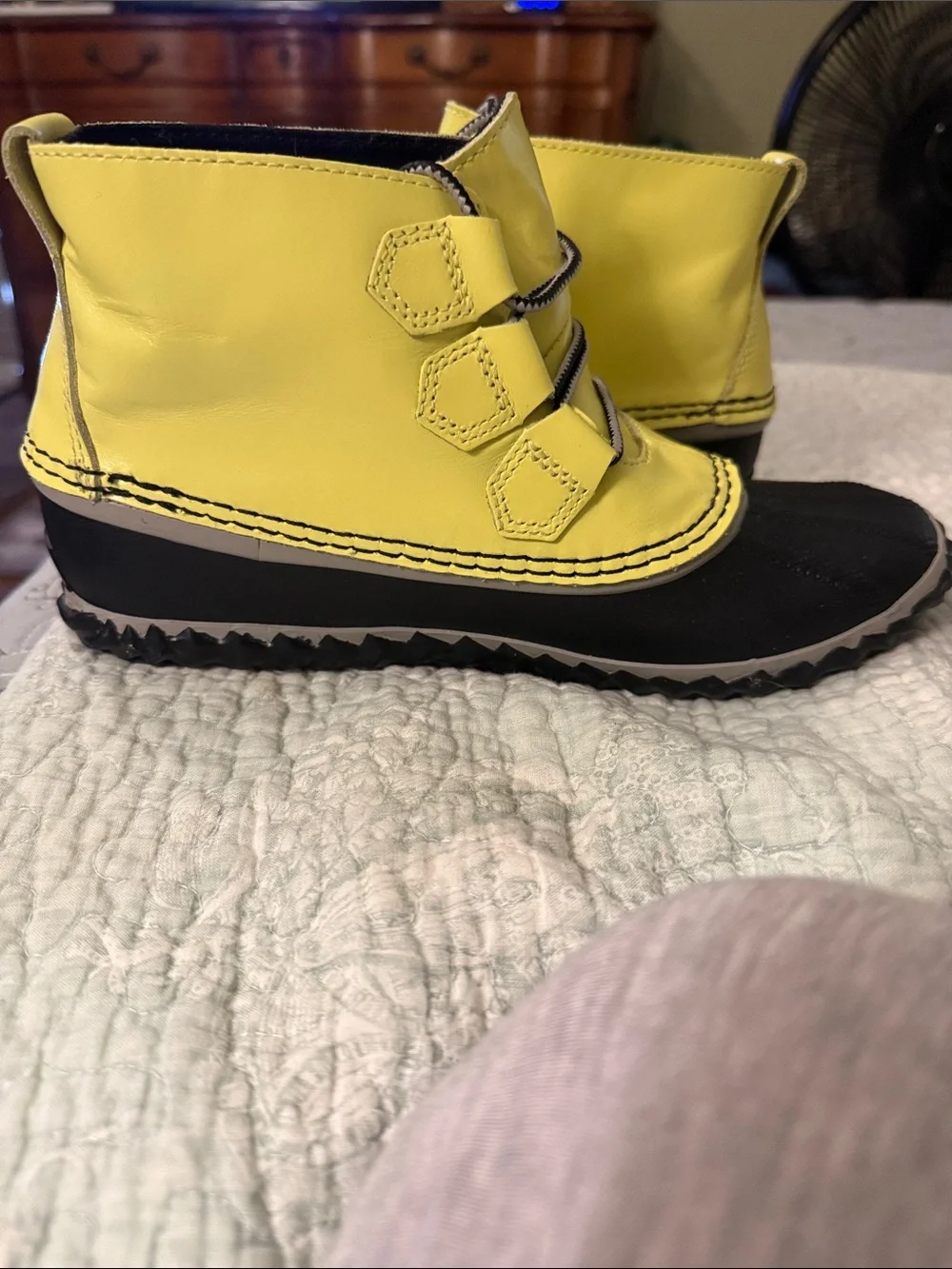 Sorel Kids Yellow and Black Waterproof Duck Boots